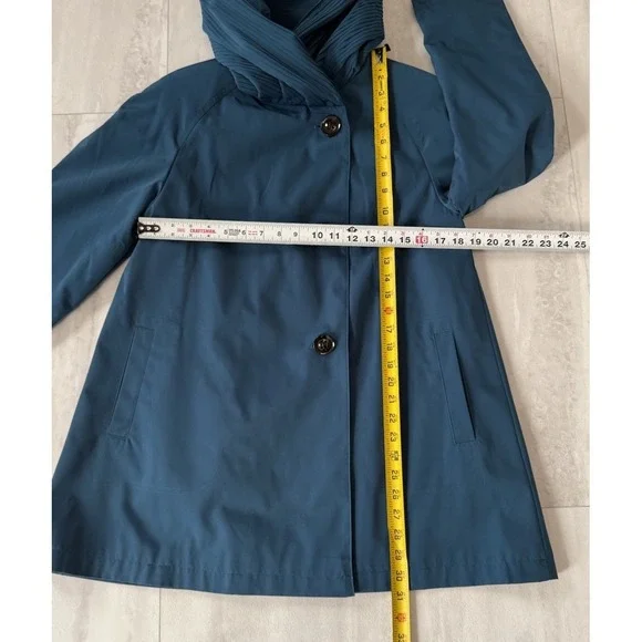 Gallery NWT Teal Women's All Seasons Button Jacket Removable Liner & Hood PS - Picture 13 of 16